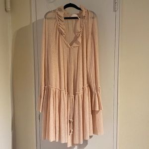 NWOT Oversized See by Chloe Light Pink Gauzy Tent Dress Size 2